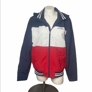 TOMMY HILFIGER Color Block Red White Blue Jacket